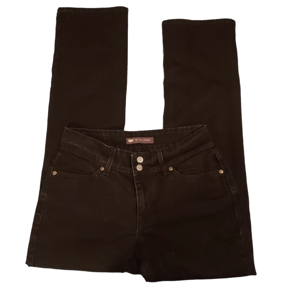 LEVI 529 Women's Black Curvy Straight Jeans Size 10M